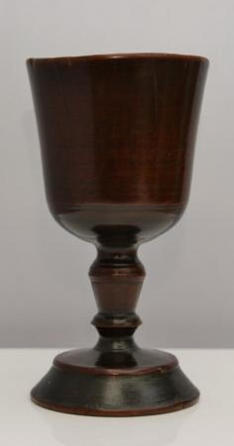 Early 17th fruitwood english goblet