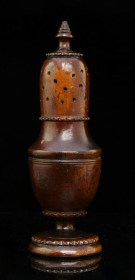 Treen Muffineer  / pepper  English early 19th century