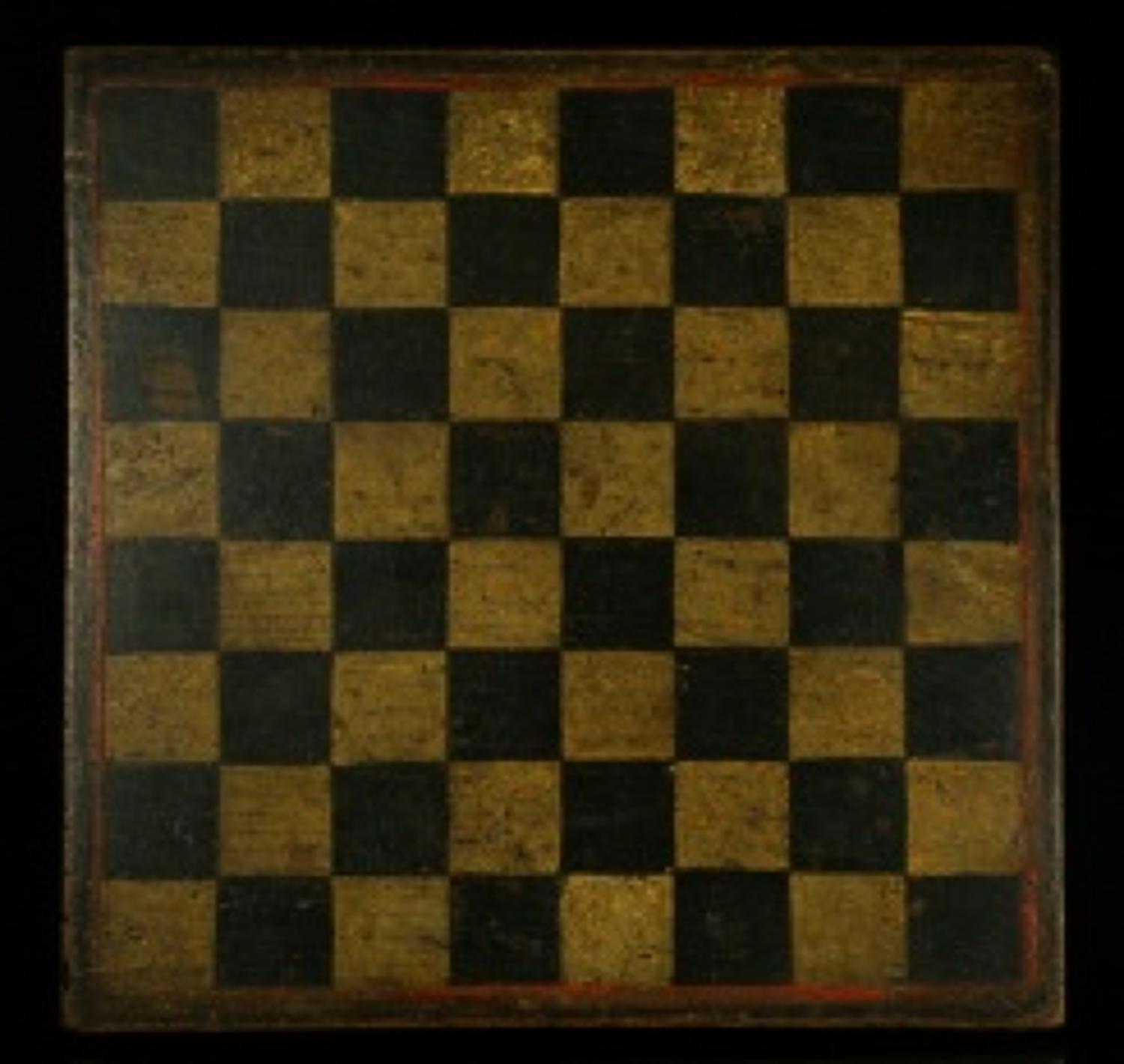Double sided games board 19th century