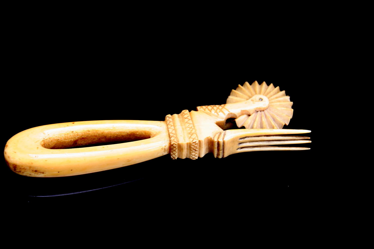 Marine Ivory Pastry fork and jigger.