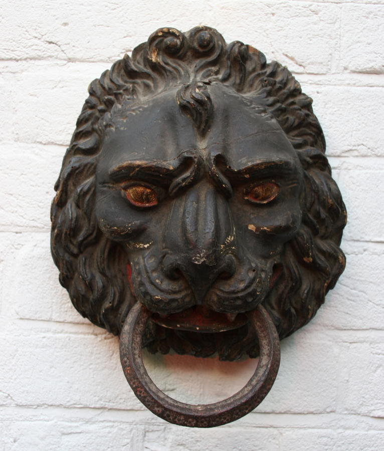 18th Century Carved wooden Lions Head