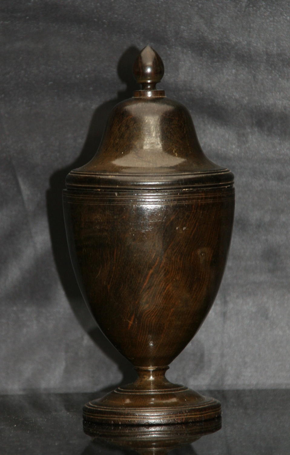 English Treen Spice pot / lidded urn late 18th century
