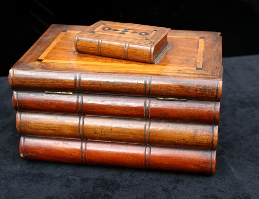 Victorian Stack of Books Tea Caddy