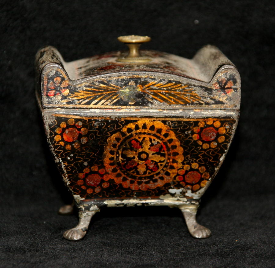 Tole Tea Caddy, Early 19th century