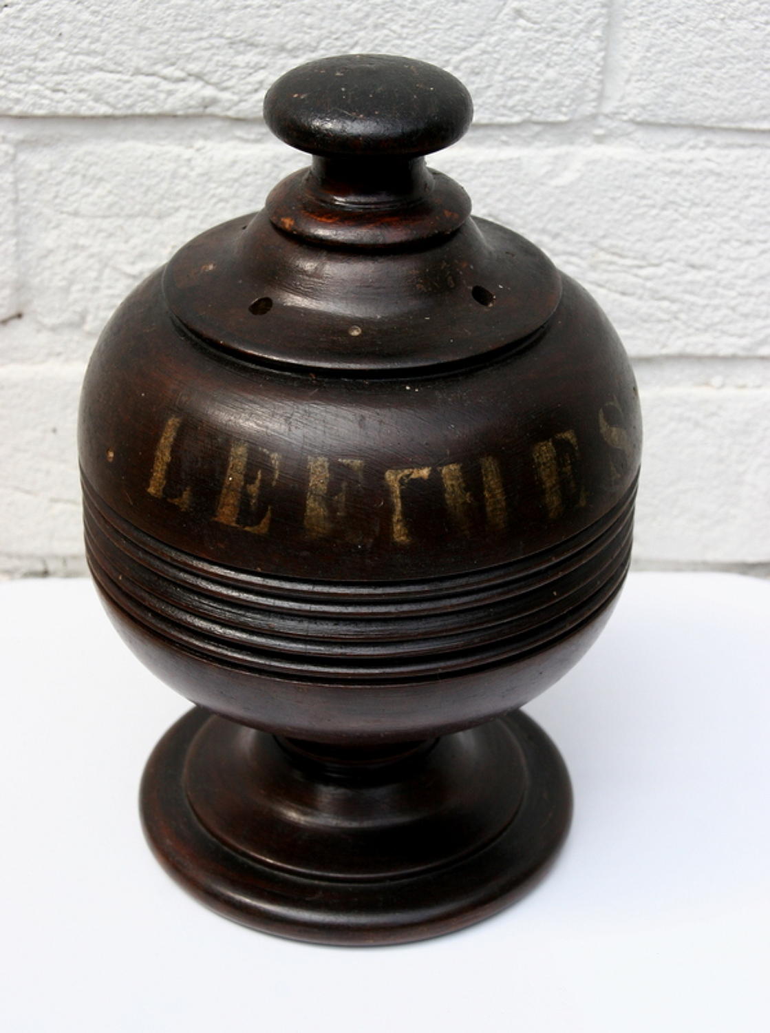 Wooden Leech Jar. 19th century