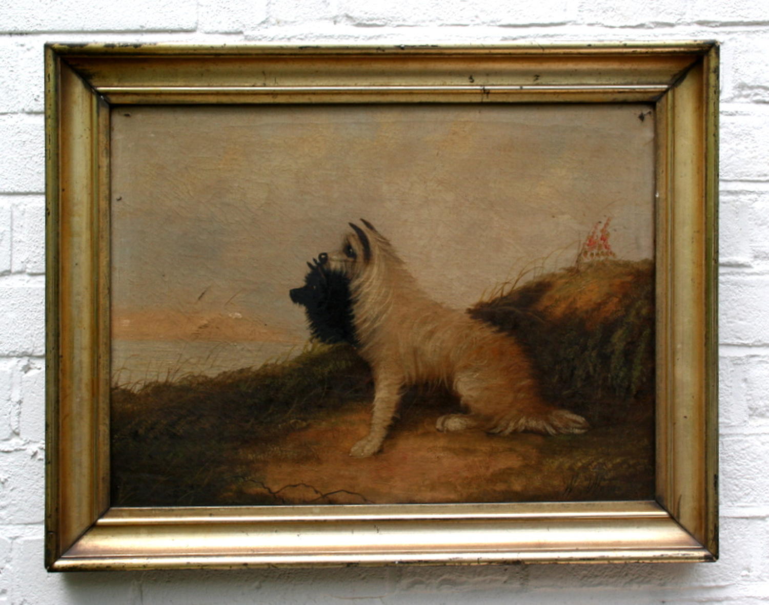 Dog oil Painting 19th Century