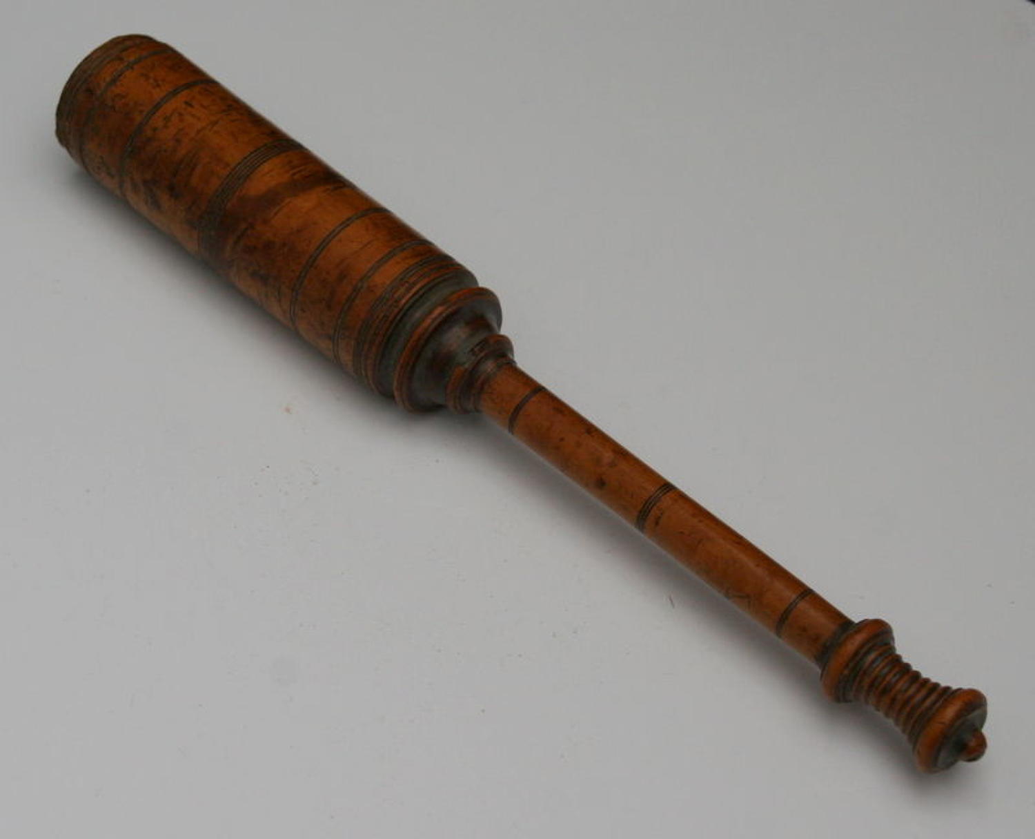 Treen Fleam Hammer / Priest 19th century Boxwood