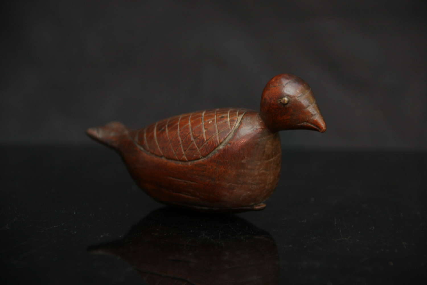 Treen Bird Form Snuff Box 19th Century