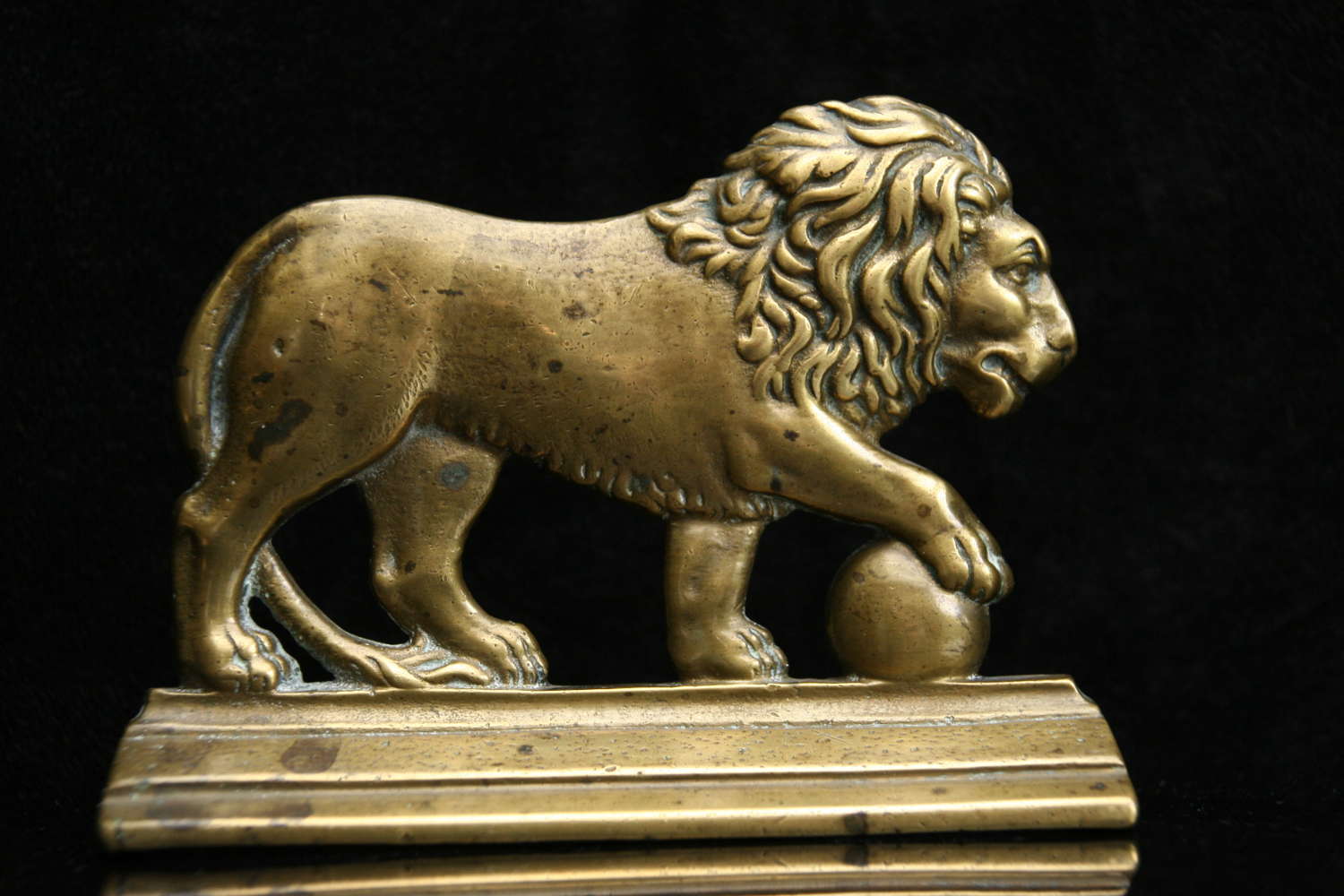 Victorian Brass Lion Chimney Ornament