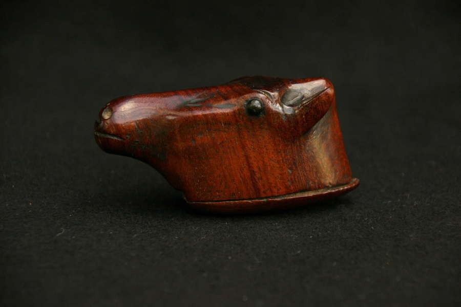 Treen Horse Head Snuff Box c.1820