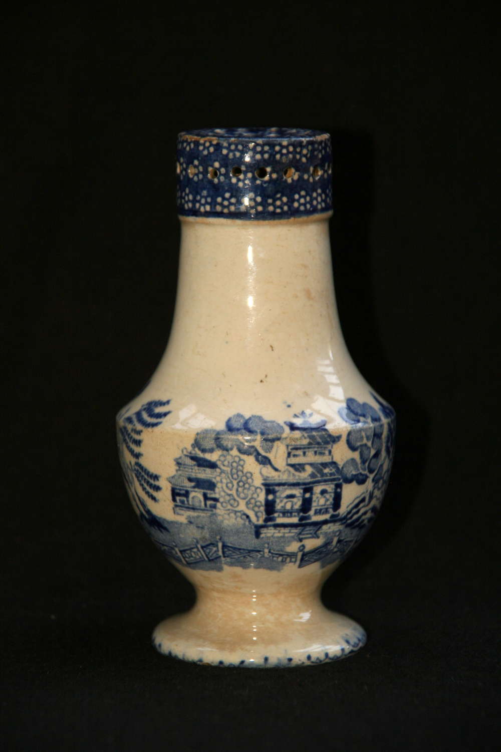 Victorian Blue and White ceramic Pepper pot