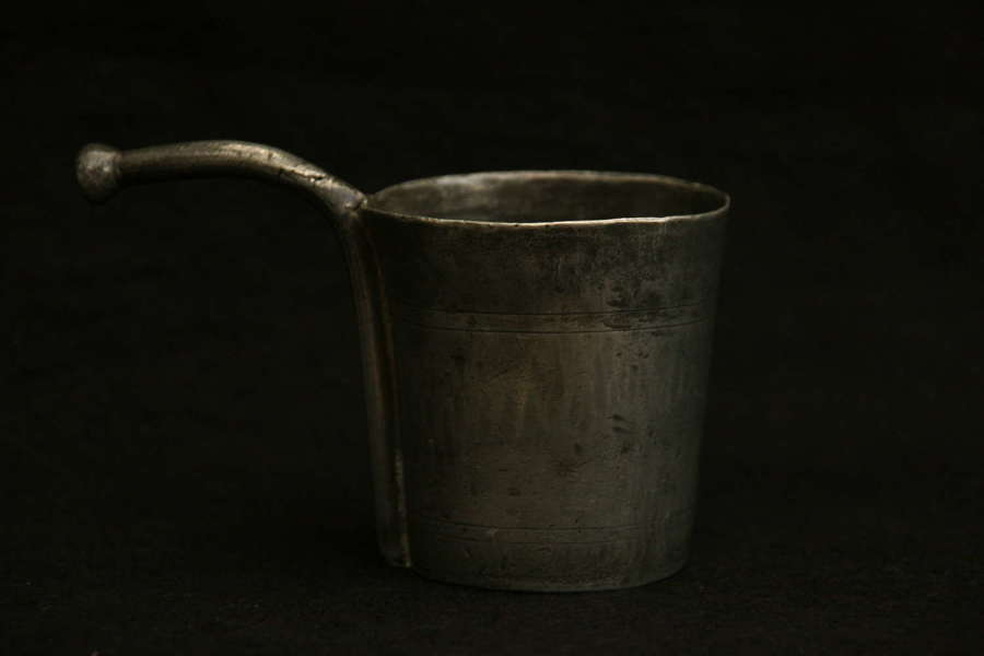 Dutch pewter 18th century Baby Feeder pot.