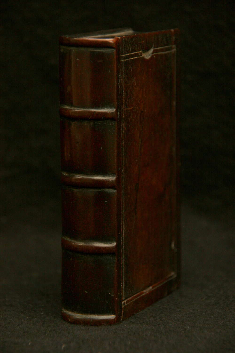 Treen Book Box form Snuff Box  19th century