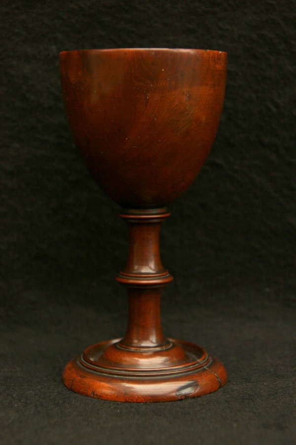 Treen Yew wood Wine Goblet, c.1840