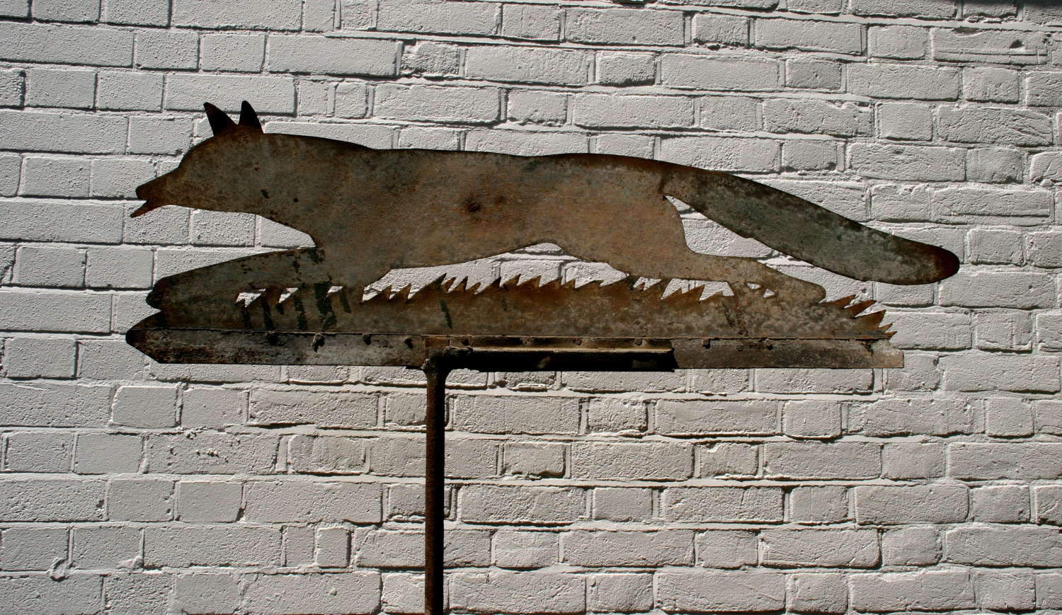 English Sheet Iron Fox weathervane c.1830