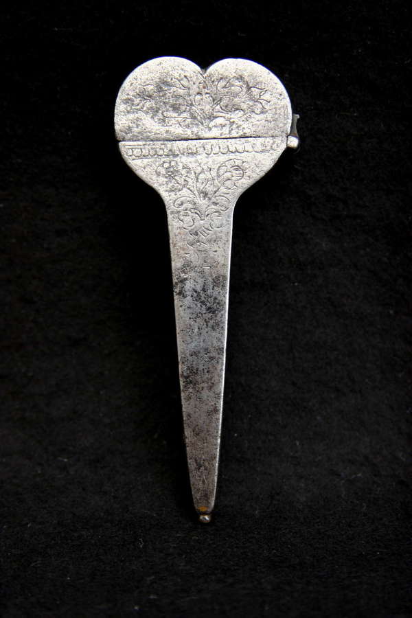 17th Century Steel Scissors Case