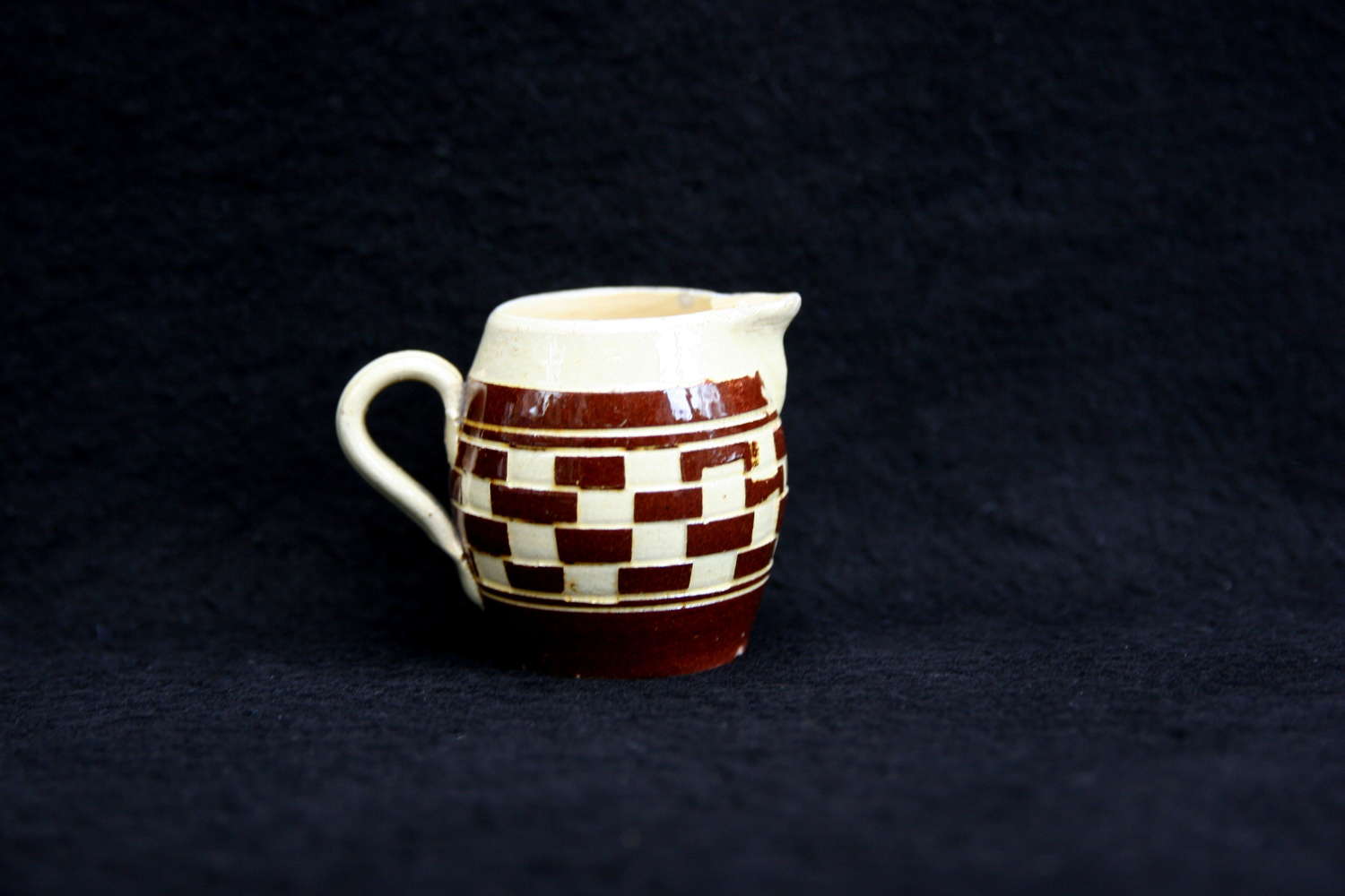 Small Slipware cream jug 19th century