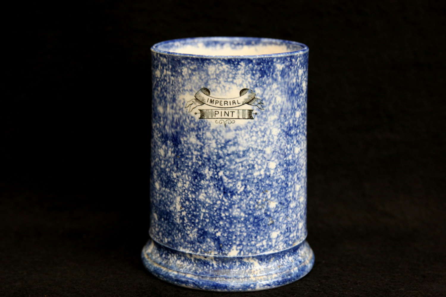 English Spongeware Imperial Pint Measure c.1820