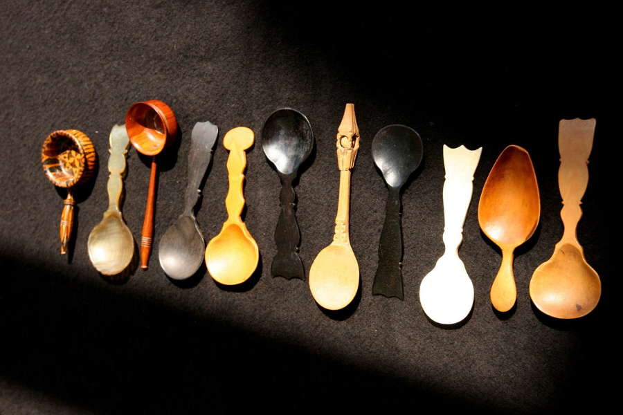 Treen Caddy Spoon collection 18th and 19th Centuries