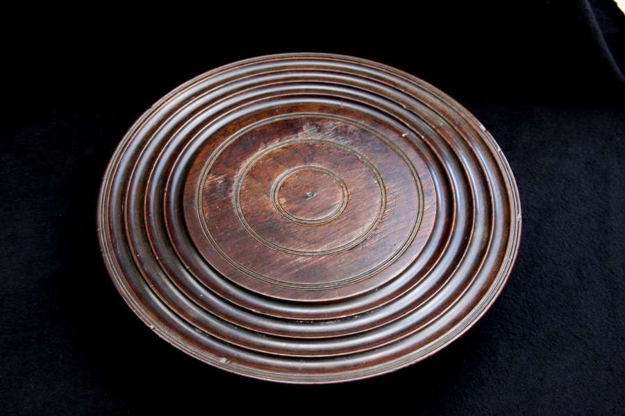 Large English 18th Century Treen Cheese Plateaux